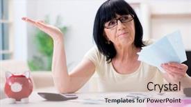  Presentation with reconcile - Slides having mature woman trying to reconcile background and a  colored foreground