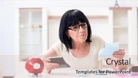  Presentation with reconcile - Presentation featuring mature woman trying to reconcile background and a lemonade colored foreground
