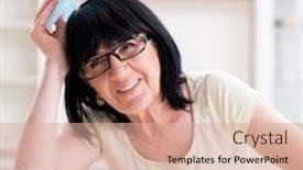  Presentation with reconcile - Colorful presentation theme enhanced with mature-woman-trying-to-reconcile backdrop and a coral colored foreground