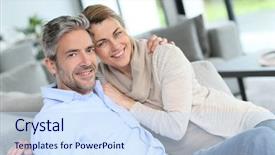  Presentation with relaxing - Colorful presentation theme enhanced with matured relationship - portrait of mature couple relaxing backdrop and a sky blue colored foreground