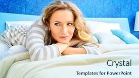  Presentation with elegant furniture design - Beautiful theme featuring maturity model - happy elegant woman having backdrop and a  colored foreground