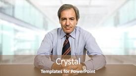  Presentation with office ergonomics man worker exercising - Audience pleasing presentation theme consisting of maturity model - mature business man backdrop and a coral colored foreground