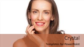  Presentation with middle ages portrait - Presentation theme consisting of maturity model - portrait of attractive groomed healthy background and a red colored foreground