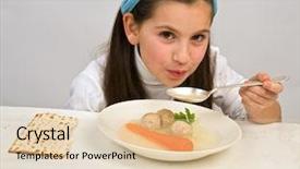  Presentation with passover - Audience pleasing slides consisting of matzo ball soup in passover backdrop and a lemonade colored foreground