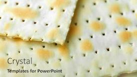  Presentation with passover - Cool new PPT theme with matzo-for-passover-close-up backdrop and a soft green colored foreground