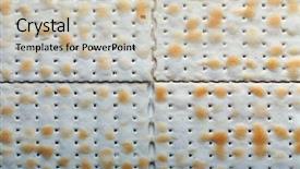  Presentation with passover - Theme featuring matzo for passover close up background and a soft green colored foreground