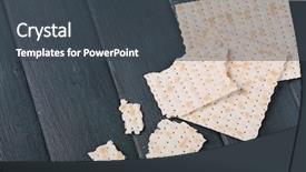  Presentation with passover - Presentation design with matzo for passover on table background and a  colored foreground