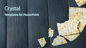  Presentation with passover - Slides enhanced with matzo for passover on table background and a ocean colored foreground