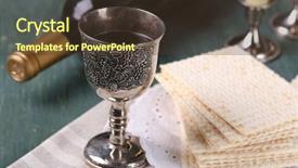  Presentation with passover - Colorful PPT theme enhanced with matzo for passover with metal backdrop and a tawny brown colored foreground