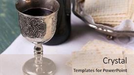  Presentation with passover - Slides with matzo for passover with metal background and a lemonade colored foreground