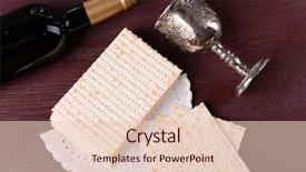  Presentation with passover - PPT theme enhanced with matzo for passover with metal background and a lemonade colored foreground