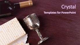  Presentation with passover - Amazing PPT layouts having matzo for passover with metal backdrop and a tawny brown colored foreground