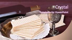  Presentation with passover - Cool new presentation theme with matzo for passover with metal backdrop and a tawny brown colored foreground
