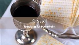  Presentation with passover - Slides with matzo for passover with metal background and a coral colored foreground