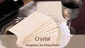  Presentation with passover - Colorful slide set enhanced with matzo for passover with metal backdrop and a lemonade colored foreground