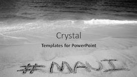  Presentation with paradise island - PPT layouts consisting of maui-maui-hawaii-the-name and a light gray colored foreground