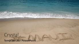  Presentation with pacific island - Presentation theme having maui-maui-hawaii-the-name and a coral colored foreground