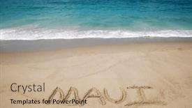  Presentation with pacific island - Slide set with maui-maui-hawaii-the-name and a coral colored foreground