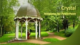  Presentation with property - Colorful PPT layouts enhanced with maurian - arbour in park marianske lazne backdrop and a  colored foreground