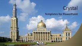  Presentation with lichen - Presentation with maurian - basilica of our lady background and a teal colored foreground