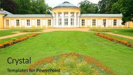  Presentation with property - PPT theme consisting of maurian - ferdinand's spring marianske lazne spa background and a  colored foreground