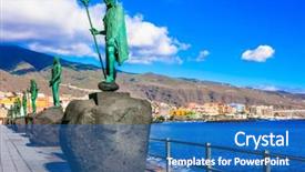  Presentation with kings - Audience pleasing PPT theme consisting of maurian - landmarks of tenerife - guanche backdrop and a  colored foreground
