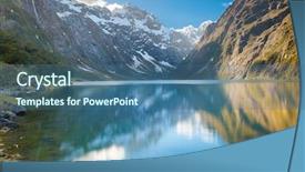  Presentation with new zealand - PPT layouts with maurian - peaks of darran mountains reflecting background and a  colored foreground