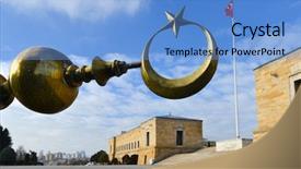  Presentation with turkey - Amazing slide set having ataturk anitkabir - ankara turkey backdrop and a light blue colored foreground