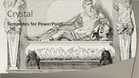  Presentation with paris - PPT theme consisting of mausoleum-of-guillaume-du-bellay background and a light gray colored foreground