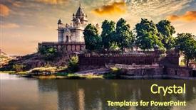  Presentation with jodhpur - Presentation theme consisting of mausoleum on sunset jodhpur rajasthan background and a tawny brown colored foreground