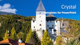  Presentation with castle - Audience pleasing slides consisting of mauterndorf-castle-tamsweg-district-province backdrop and a teal colored foreground