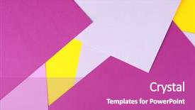  Presentation with yellow paper - Beautiful PPT theme featuring mauve abstract - composition with lilac and yellow backdrop and a  colored foreground