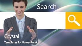  Presentation with search - Slides consisting of mauve abstract - digital composite of search bar background and a ocean colored foreground