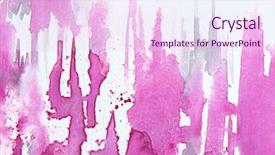  Presentation with watercolor circles - Amazing PPT theme having mauve abstract - pink grey watercolor 1 backdrop and a pink colored foreground