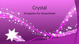  Presentation with shooting star - Amazing presentation theme having mauve shooting star illustration backdrop and a lilac colored foreground