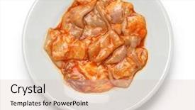  Presentation with bag - PPT theme with mawar - abomasum rennet bag reed tripe background and a lemonade colored foreground