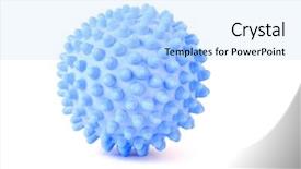  Presentation with oktoberfest bavarian white and blue - Theme with mawar - blue spiky ball - toy background and a light blue colored foreground