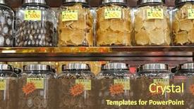  Presentation with abalone - Amazing theme having mawar - dried abalone and fish maw backdrop and a tawny brown colored foreground