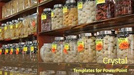  Presentation with abalone - Presentation theme featuring mawar - dried abalone and fish maw background and a tawny brown colored foreground