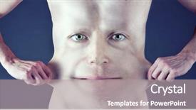  Presentation with happy sad face man - Presentation theme with mawar - man with the face background and a gray colored foreground