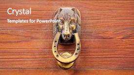  Presentation with old wooden door antique - Presentation theme consisting of mawar - old brazen door knocker background and a  colored foreground