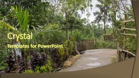  Presentation with village india - Beautiful theme featuring mawlynnong village meghalaya north east backdrop and a tawny brown colored foreground