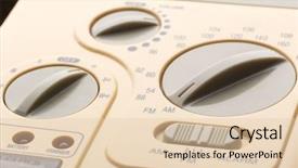  Presentation with control panel - PPT theme enhanced with max - control panel of radio closeup background and a lemonade colored foreground