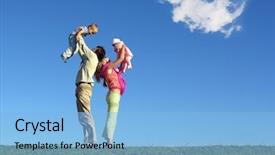  Presentation with family children - Presentation theme enhanced with max - family with two children background and a  colored foreground