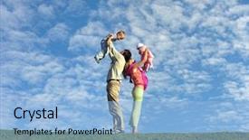  Presentation with broken family children sad - Slide set consisting of pretty woman outdoor with various facial expressions white wall as background made with two pictures background and a white colored foreground