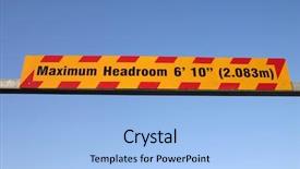  Presentation with max - PPT layouts enhanced with max - maximum headroom height restriction sign background and a light blue colored foreground