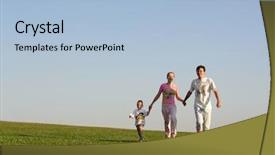  Presentation with max - PPT theme with max - running family background and a light blue colored foreground