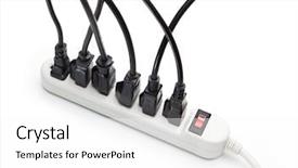  Presentation with maximum - PPT theme featuring maximum number of electrical cords background and a white colored foreground