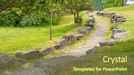  Presentation with british columbia canada - Audience pleasing PPT theme consisting of maxwell - fragment of trail in park backdrop and a tawny brown colored foreground
