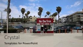  Presentation with free dog - Beautiful presentation theme featuring may-14-2021-santa-monica backdrop and a light gray colored foreground